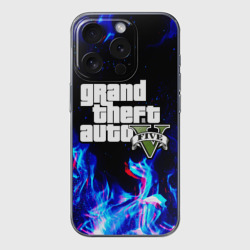 Чехол для iPhone 15 Pro силиконовый с защитой камеры ГТА 5