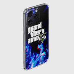 Чехол для iPhone 15 Pro силиконовый с защитой камеры ГТА 5 - фото 2