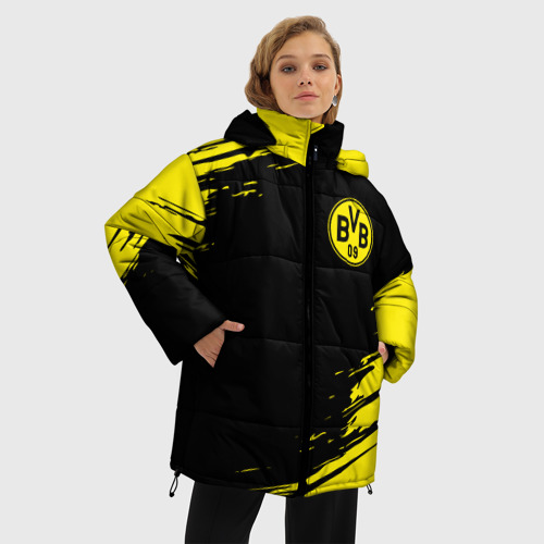 Женская зимняя куртка Oversize Borussia, цвет черный - фото 3