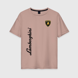 Lamborghini Ламборгини – Женская футболка хлопок Oversize с принтом купить со скидкой в -16%