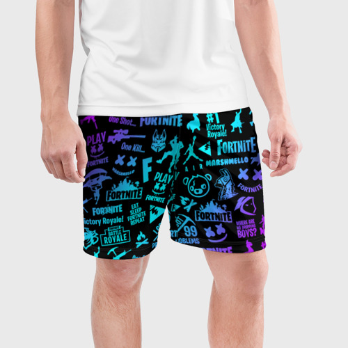 Мужские шорты спортивные Fortnite, цвет 3D печать - фото 3