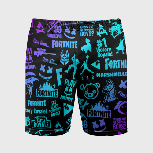 Мужские шорты спортивные Fortnite, цвет 3D печать