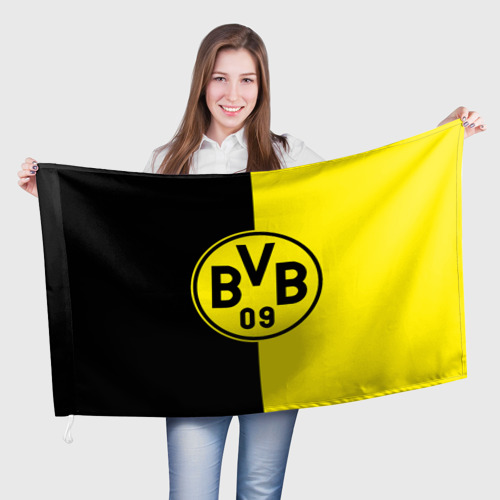 Флаг с принтом Borussia, вид спереди №1