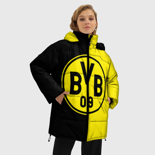 Женская зимняя куртка Oversize Borussia, цвет черный - фото 3
