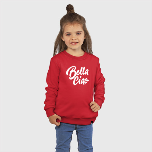 Детский свитшот хлопок Бумажный дом Bella Ciao, цвет красный - фото 3