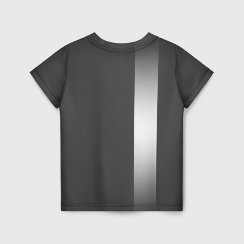Детская футболка 3D с принтом На сером Russia, вид сзади #1