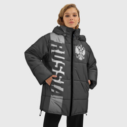 Женская зимняя куртка Oversize На сером Russia - фото 2
