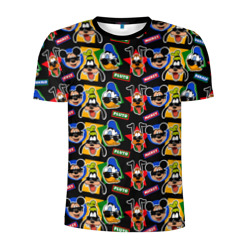 Спортивная футболка 3D Дональд, Микки и Гуфи (Мужская)