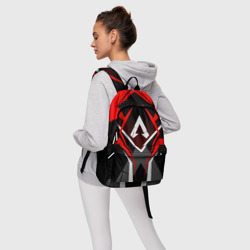 Рюкзак с принтом Apex для любого человека, вид спереди №4. Цвет основы: белый