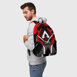 Рюкзак с принтом Apex для любого человека, вид спереди №2. Цвет основы: белый