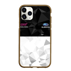 Чехол для iPhone 11 Pro Max матовый Subaru WRX STI +спина