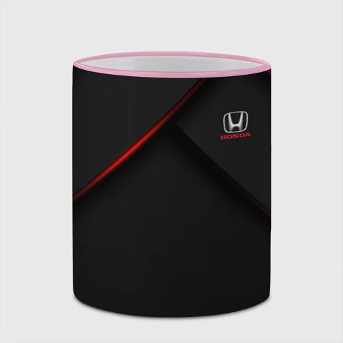 Кружка с полной запечаткой Honda лого на карбоновом, цвет Кант розовый - фото 4