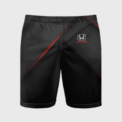 Мужские шорты спортивные Honda лого на карбоновом