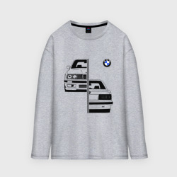 Мужской лонгслив oversize хлопок BMW БМВ