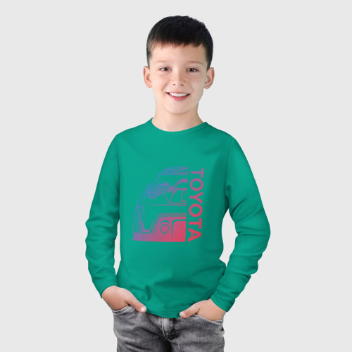 Детский лонгслив хлопок с принтом TOYOTA (Z), фото на моделе #1