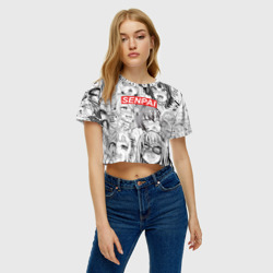 Женская футболка Crop-top 3D Senpai - фото 2