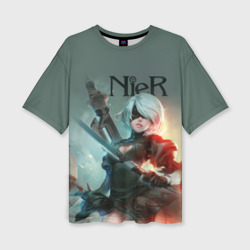 Женская футболка oversize 3D Nier