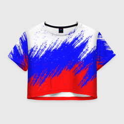 Женская футболка Crop-top 3D Россия