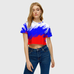 Женская футболка Crop-top 3D Россия - фото 2