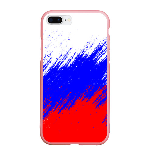 Чехол для iPhone 7Plus/8 Plus матовый с принтом Россия, вид спереди #2