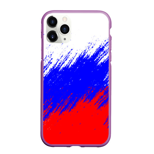 Чехол для iPhone 11 Pro Max матовый Россия, цвет фиолетовый