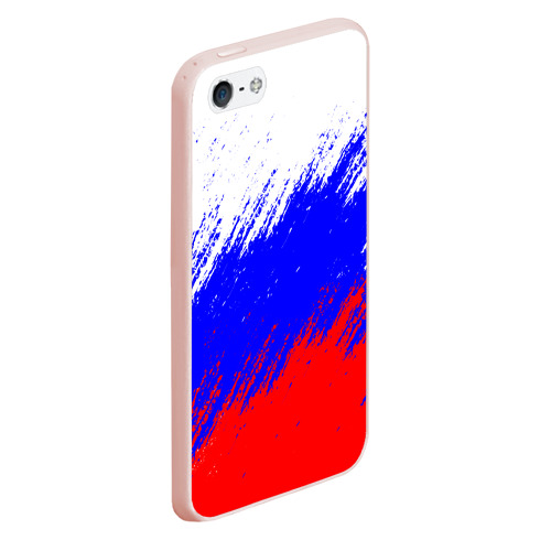 Чехол для iPhone 5/5S матовый Россия, цвет светло-розовый - фото 3