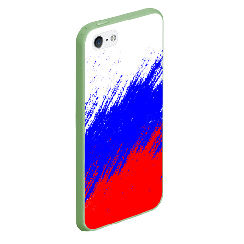 Чехол для iPhone 5/5S матовый Россия, цвет салатовый - фото 3