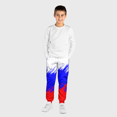 Детские брюки 3D с принтом Россия, вид сбоку #3
