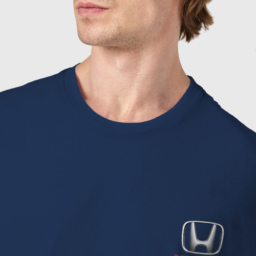 Мужская футболка хлопок Honda CR-V Хонда, цвет темно-синий - фото 6