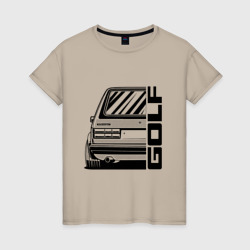 Женская футболка хлопок За рулем Volkswagen Golf