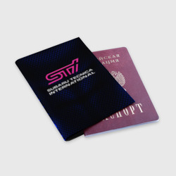 Обложка для паспорта матовая кожа Subaru STI Субару СТИ - фото 2