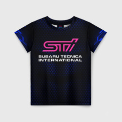Детская футболка 3D Subaru STI Субару СТИ