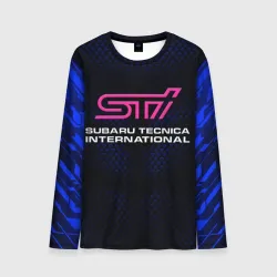 Мужской лонгслив 3D Subaru STI Субару СТИ