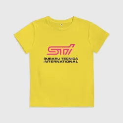 Детская футболка хлопок Subaru STI Single Table Inheritance
