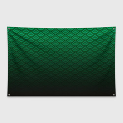 Флаг-баннер Узор зеленая чешуя дракон