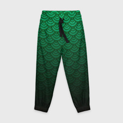 Детские брюки 3D Узор зеленая чешуя дракон