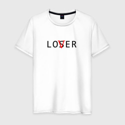 Lover - loser – Мужская футболка хлопок с принтом купить со скидкой в -20%