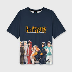 Женская футболка oversize 3D Haikyuu