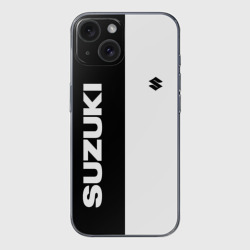Чехол для iPhone 15 силиконовый с защитой камеры Suzuki Сузуки