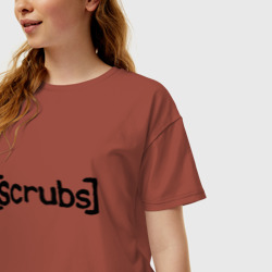 Женская футболка хлопок Oversize Scrubs - фото 2