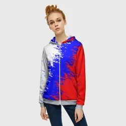 Женская толстовка 3D на молнии Россия - фото 2