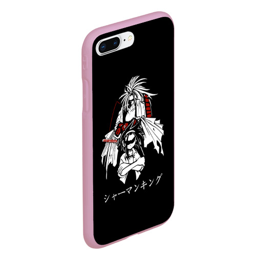 Чехол для iPhone 7Plus/8 Plus матовый Shaman King, цвет розовый - фото 3