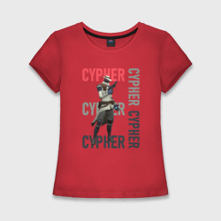 Женская футболка хлопок Slim Cypher Valorant