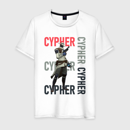 Мужская футболка хлопок Cypher Valorant, цвет белый