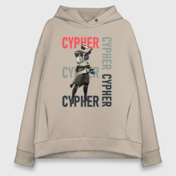 Женское худи Oversize хлопок Cypher Valorant