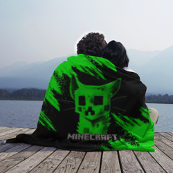 Плед 3D Minecraft Creeper cat - фото 2