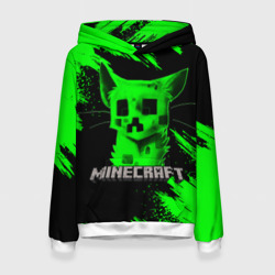 Женская толстовка 3D Minecraft Creeper cat