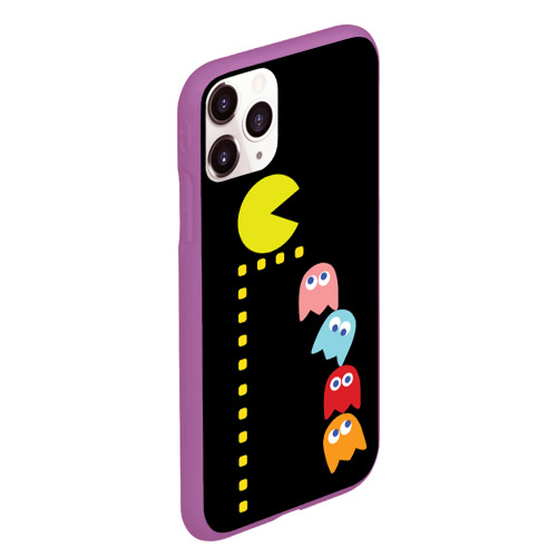 Чехол для iPhone 11 Pro Max матовый с принтом Pac-man, вид сбоку #3