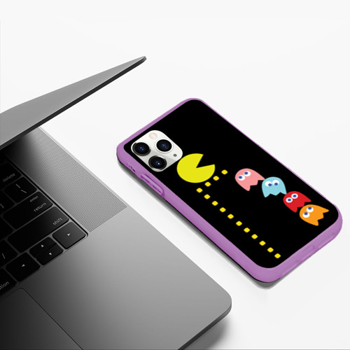 Чехол для iPhone 11 Pro Max матовый с принтом Pac-man, фото #5
