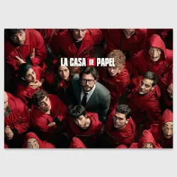 Поздравительная открытка Бумажный дом La Casa de Papel